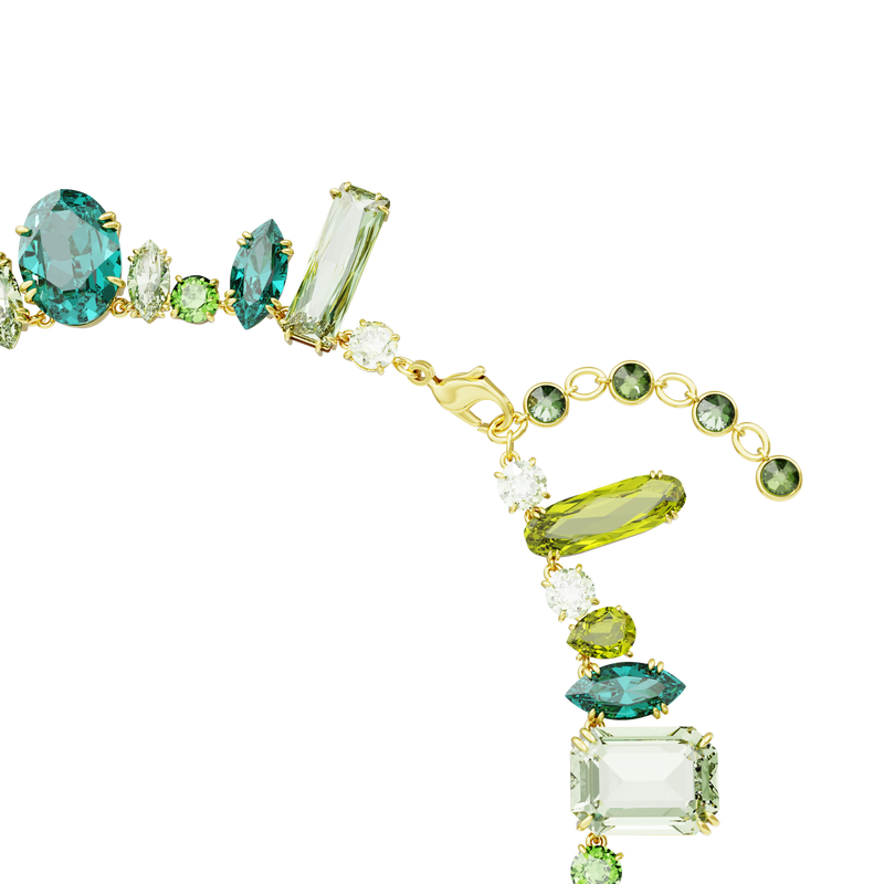 SWAROVSKI GEMA NECKLACE, MIXED CUTS, GREEN, GOLD-TONE PLATED 5657388