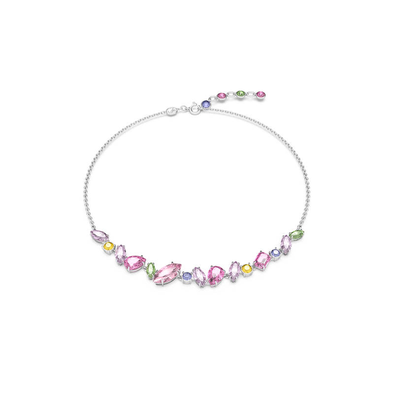 SWAROVSKI GEMA NECKLACE, MIXED CUTS, MULTICOLORED, RHODIUM PLATED 5658398