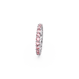 SWAROVSKI MATRIX RING, ROUND CUT, PINK, RHODIUM PLATED