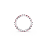 SWAROVSKI MATRIX RING, ROUND CUT, PINK, RHODIUM PLATED