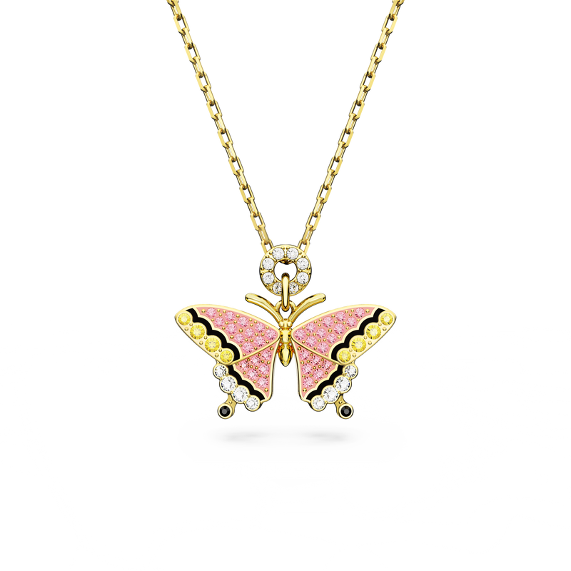 SWAROVSKI IDYLLIA PENDANT, BUTTERFLY, MULTICOLORED, GOLD-TONE PLATED 5658857