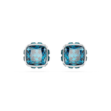 Swarovski Birthstone stud earrings, Square cut, December, Blue, Rhodium plated 5660796