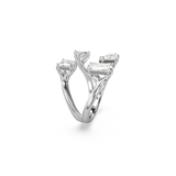 SWAROVSKI MESMERA OPEN RING, MIXED CUTS, WHITE, SILVER-TONE FINISH