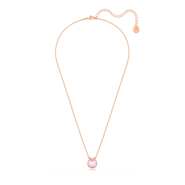 SWAROVSKI BELLA V PENDANT, ROUND CUT, PINK, ROSE GOLD-TONE PLATED 5662088