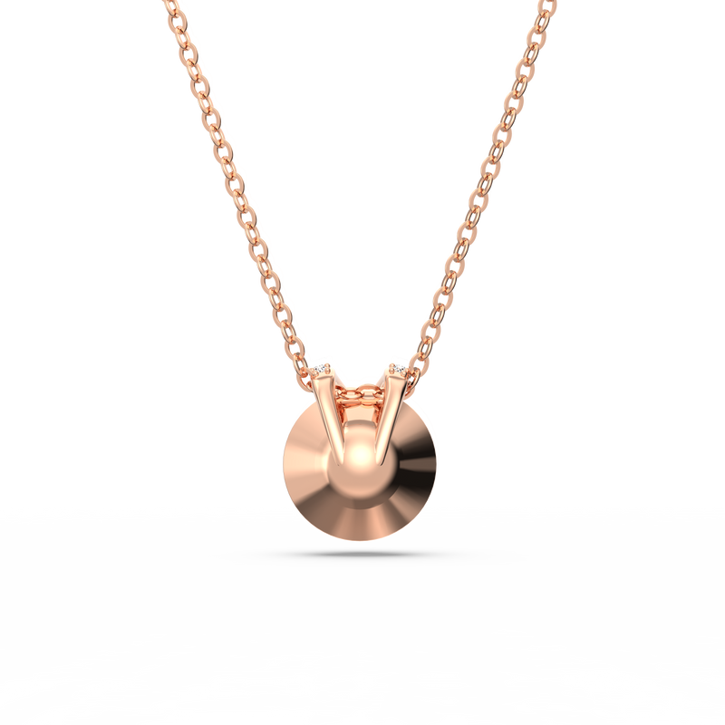 SWAROVSKI BELLA V PENDANT, ROUND CUT, PINK, ROSE GOLD-TONE PLATED 5662088