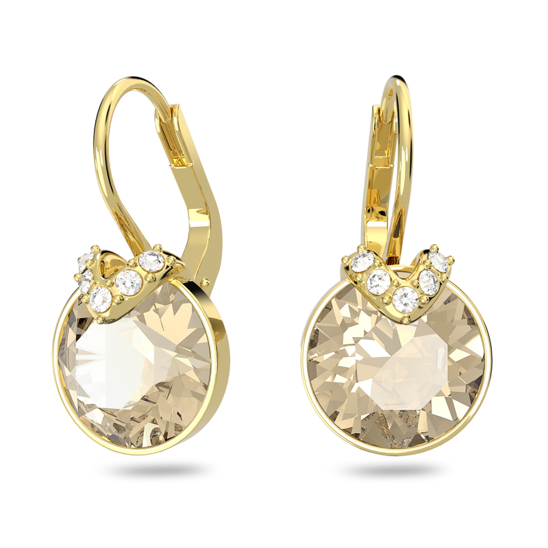 SWAROVSKI BELLA V DROP EARRINGS, ROUND CUT, GOLD TONE, GOLD-TONE PLATED 5662093