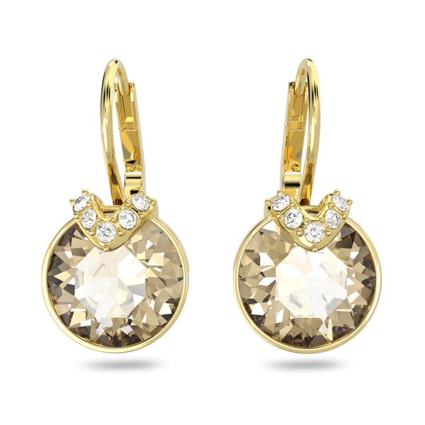 SWAROVSKI BELLA V DROP EARRINGS, ROUND CUT, GOLD TONE, GOLD-TONE PLATED 5662093