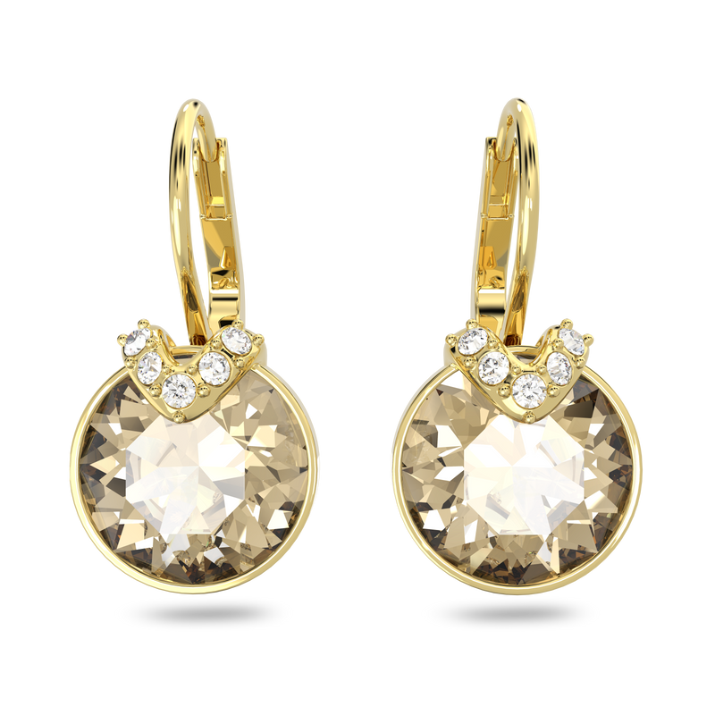 SWAROVSKI BELLA V DROP EARRINGS, ROUND CUT, GOLD TONE, GOLD-TONE PLATED 5662093