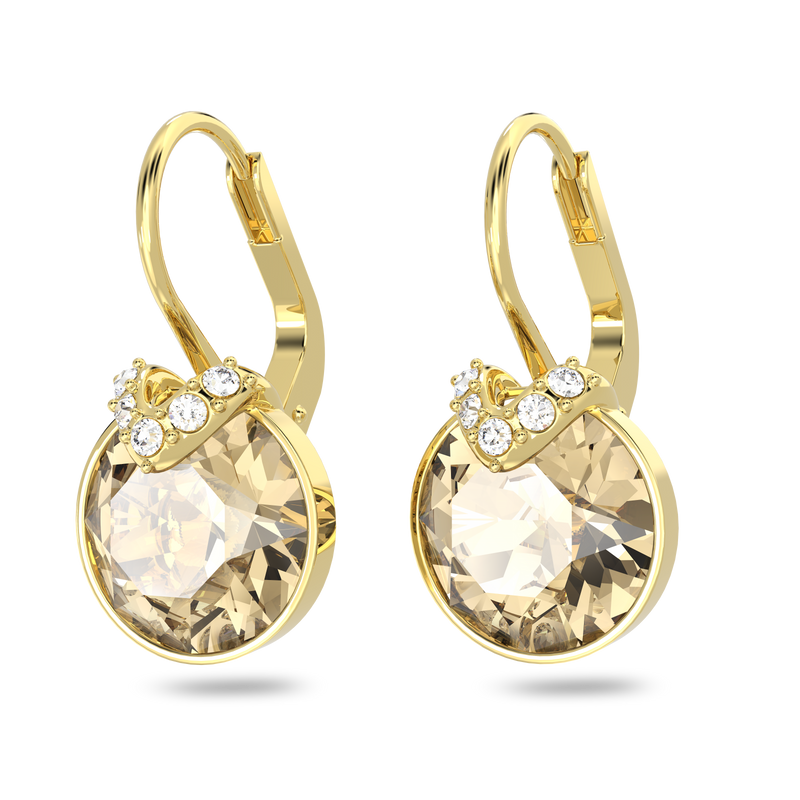 SWAROVSKI BELLA V DROP EARRINGS, ROUND CUT, GOLD TONE, GOLD-TONE PLATED 5662093