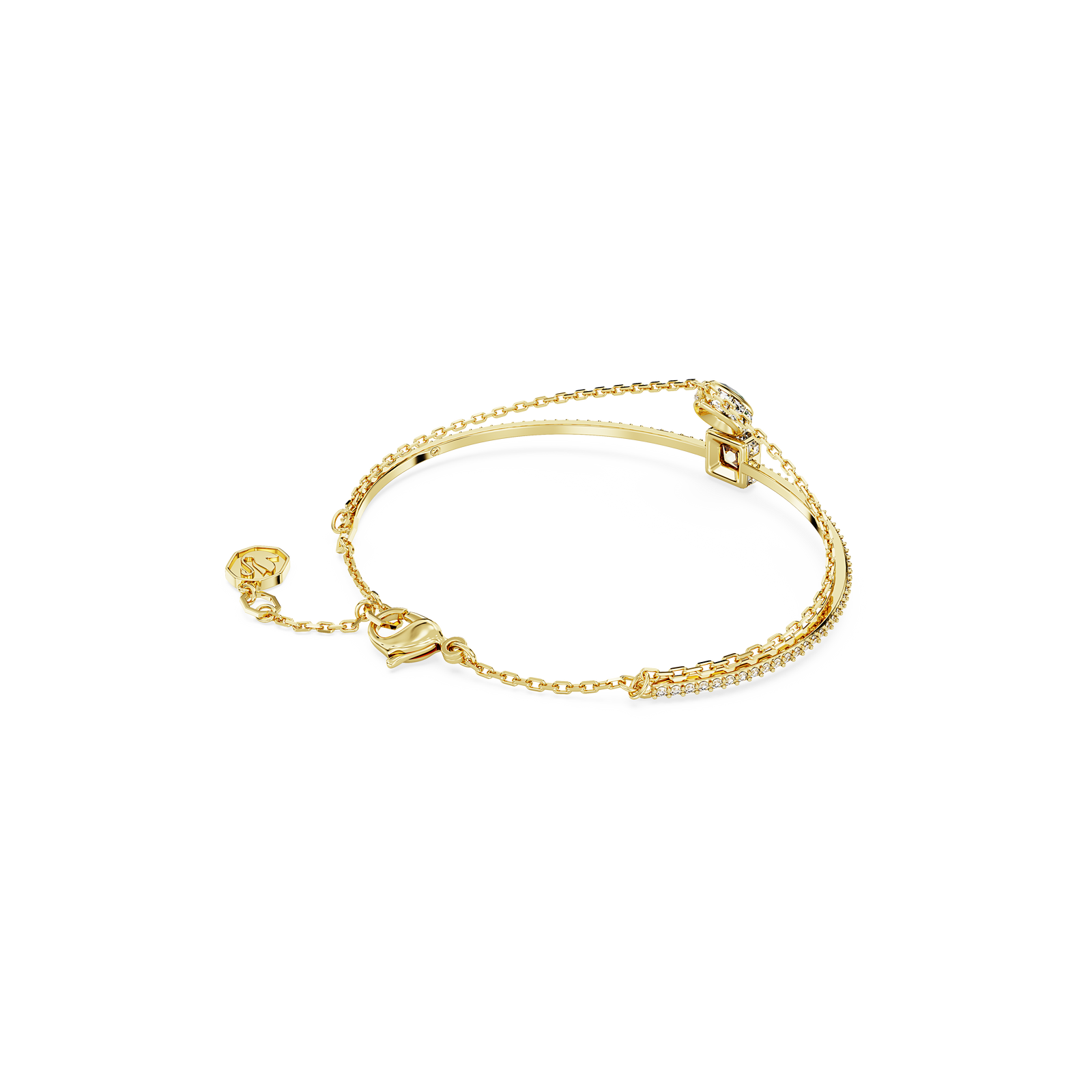 もかSWAROVSKI Swarovski Stilla bangle, Mixed cuts, Multicolored, Gold-tone