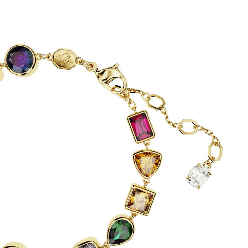 SWAROVSKI STILLA BRACELET, MIXED CUTS, MULTICOLORED, GOLD-TONE PLATED 5662925