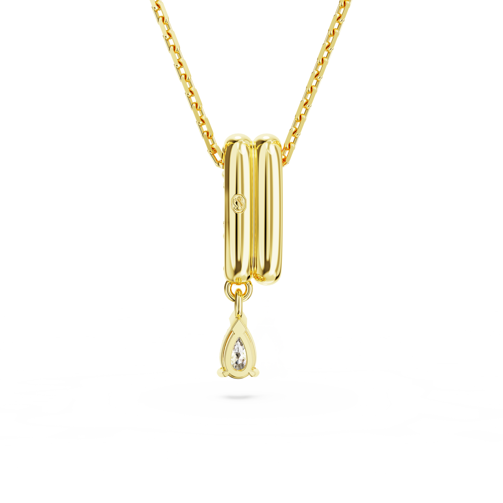 Swarovski Dextera pendant, Mixed cuts, White, Gold-tone