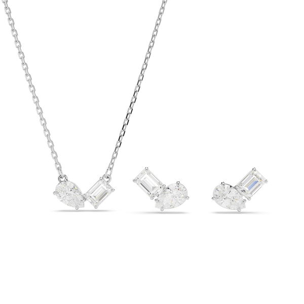 SWAROVSKI MESMERA SET, MIXED CUTS, WHITE, RHODIUM PLATED 5665829