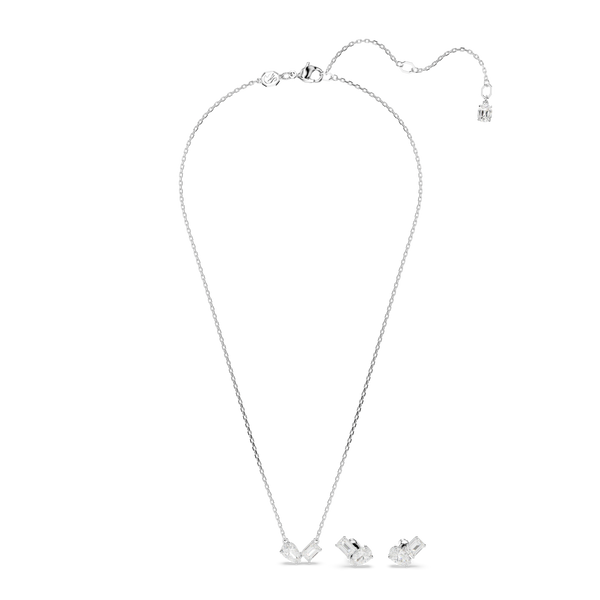 SWAROVSKI MESMERA SET, MIXED CUTS, WHITE, RHODIUM PLATED 5665829