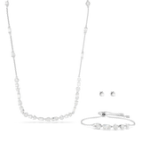 SWAROVSKI MESMERA SET, MIXED CUTS, SCATTERED DESIGN, WHITE, RHODIUM PLATED 5665877