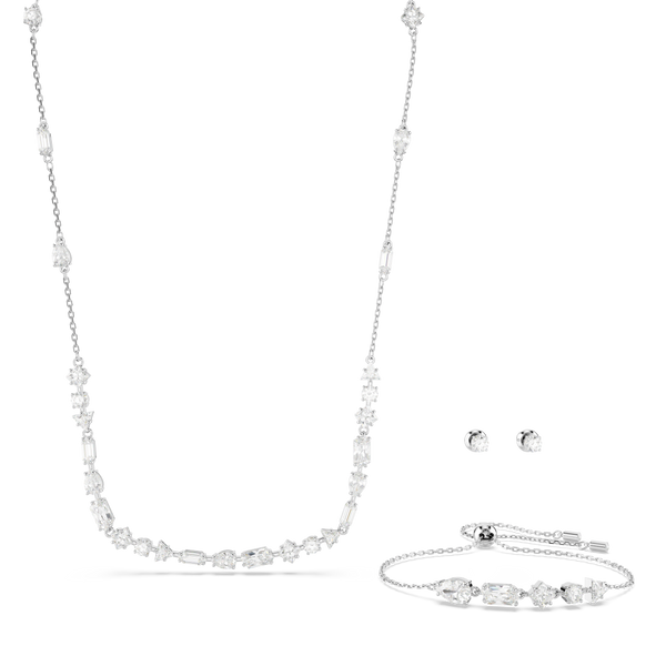 SWAROVSKI MESMERA SET, MIXED CUTS, SCATTERED DESIGN, WHITE, RHODIUM PLATED 5665877