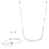 SWAROVSKI MESMERA SET, MIXED CUTS, SCATTERED DESIGN, WHITE, RHODIUM PLATED 5665877