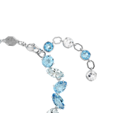 Swarovski Gema bracelet, Mixed cuts, Blue, Rhodium plated 5666018