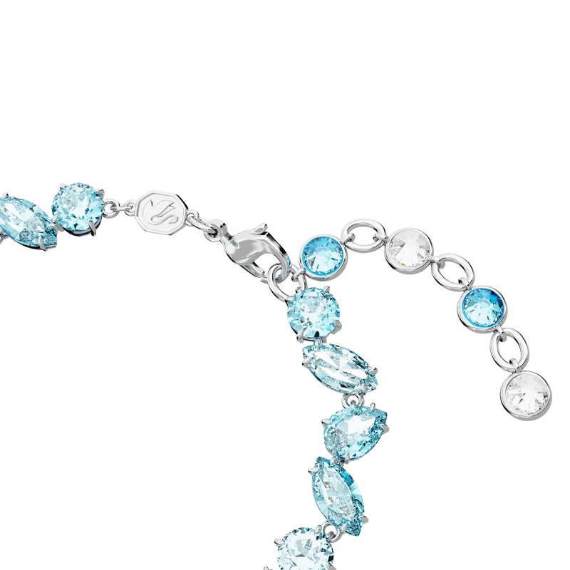 SWAROVSKI GEMA BRACELET, MIXED CUTS, BLUE, RHODIUM PLATED 5666018