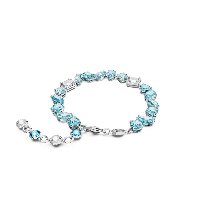 SWAROVSKI GEMA BRACELET, MIXED CUTS, BLUE, RHODIUM PLATED 5666018