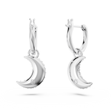SWAROVSKI LUNA DROP EARRINGS, MOON, WHITE, RHODIUM PLATED 5666157