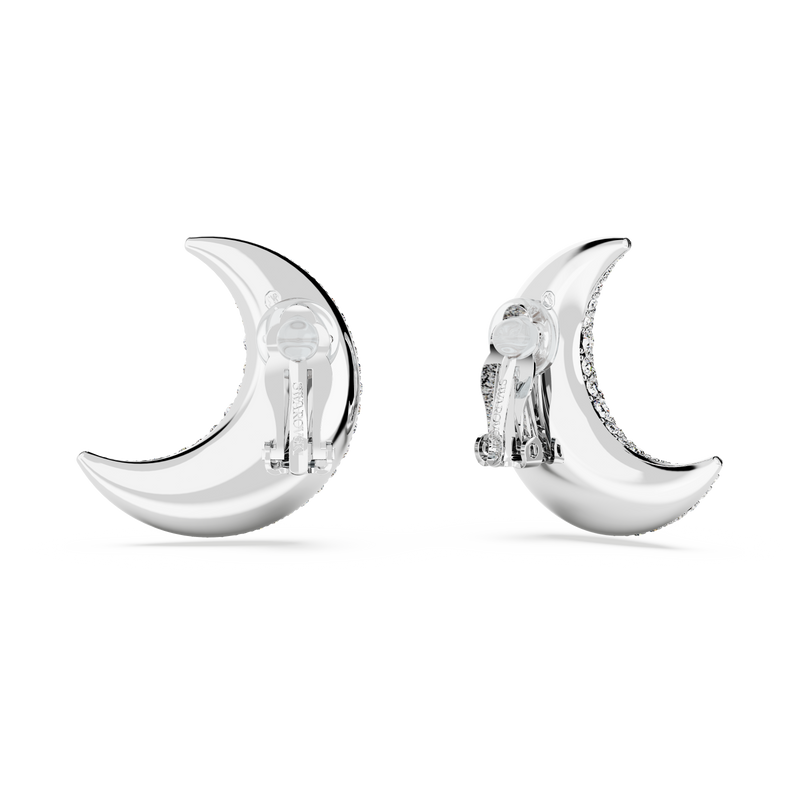 SWAROVSKI LUNA CLIP EARRINGS, MOON, WHITE, RHODIUM PLATED 5666158