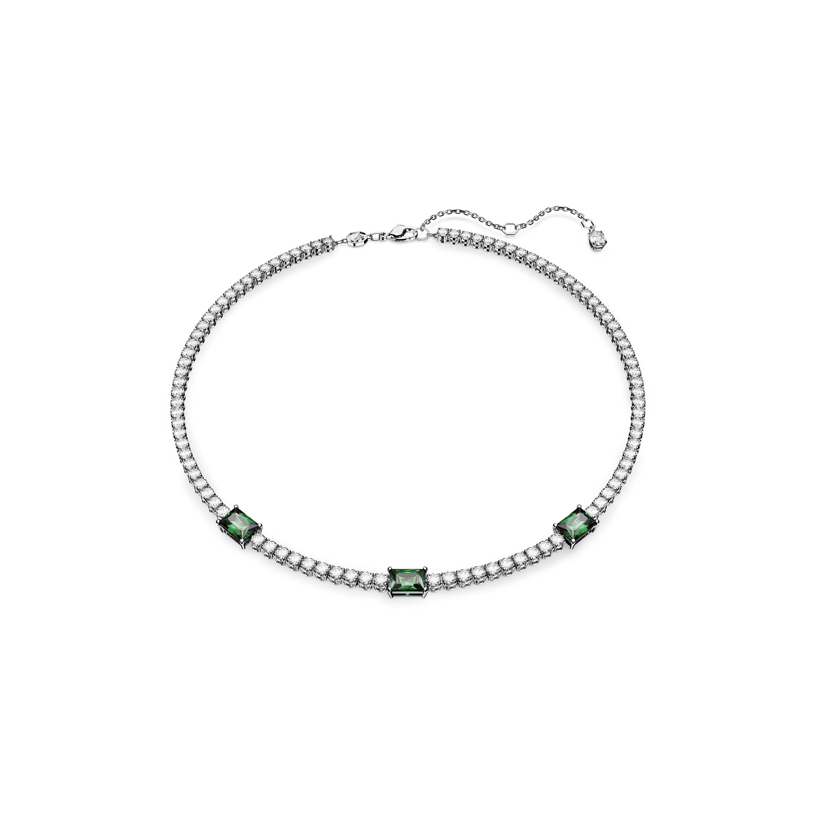 ★SWAROVSKI★ Matrix Tennis Green Rhodium Necklace 5666168 s-l400.jpg