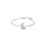 SWAROVSKI LUNA BANGLE, MOON, WHITE, RHODIUM PLATED 5666175