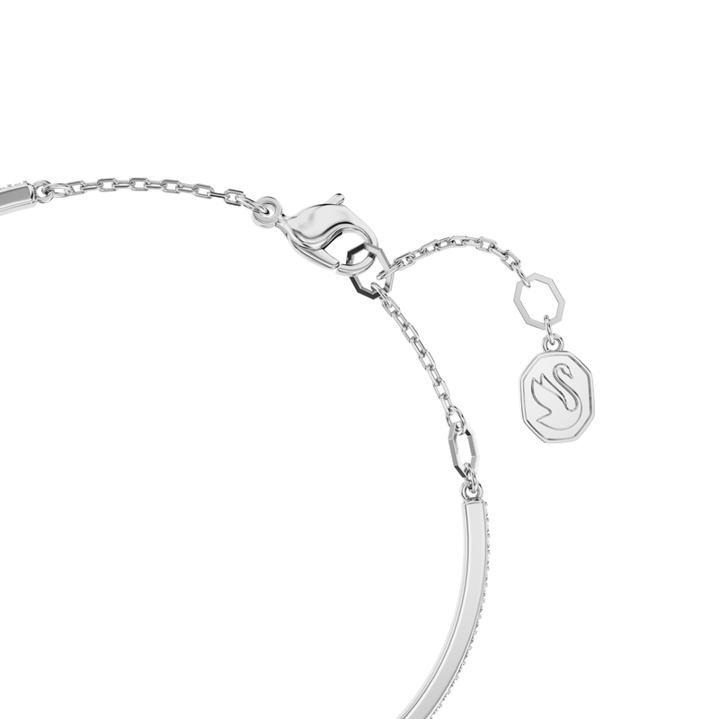 SWAROVSKI LUNA BANGLE, MOON, WHITE, RHODIUM PLATED 5666175