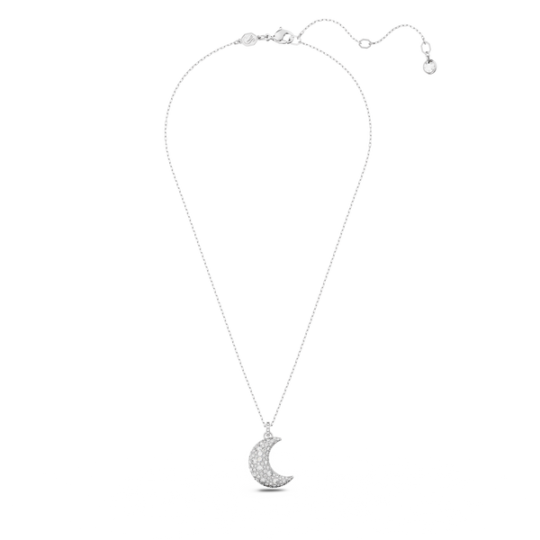 SWAROVSKI LUNA PENDANT, MOON, WHITE, RHODIUM PLATED 5666181