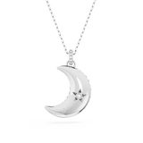 SWAROVSKI LUNA PENDANT, MOON, WHITE, RHODIUM PLATED 5666181