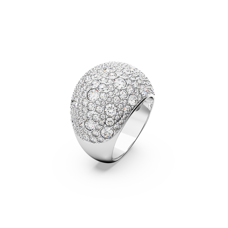 SWAROVSKI LUNA COCKTAIL RING, MOON, WHITE, RHODIUM PLATED