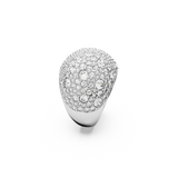 SWAROVSKI LUNA COCKTAIL RING, MOON, WHITE, RHODIUM PLATED