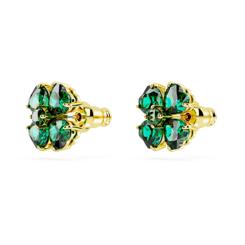 SWAROVSKI IDYLLIA STUD EARRINGS, CLOVER, GREEN, GOLD-TONE PLATED 5666236