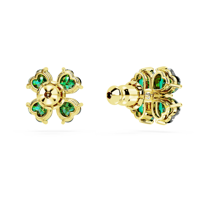 SWAROVSKI IDYLLIA STUD EARRINGS, CLOVER, GREEN, GOLD-TONE PLATED 5666236