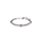 SWAROVSKI MATRIX TENNIS BRACELET, MIXED CUTS, PINK, RHODIUM PLATED 5666421