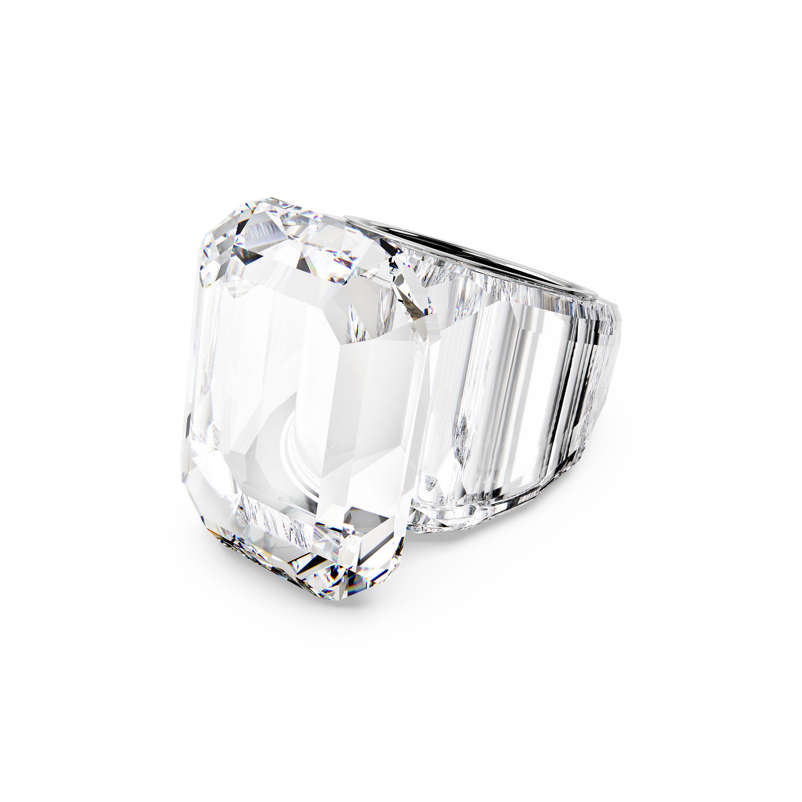 Swarovski Lucent cocktail ring, Octagon cut, White 5666587