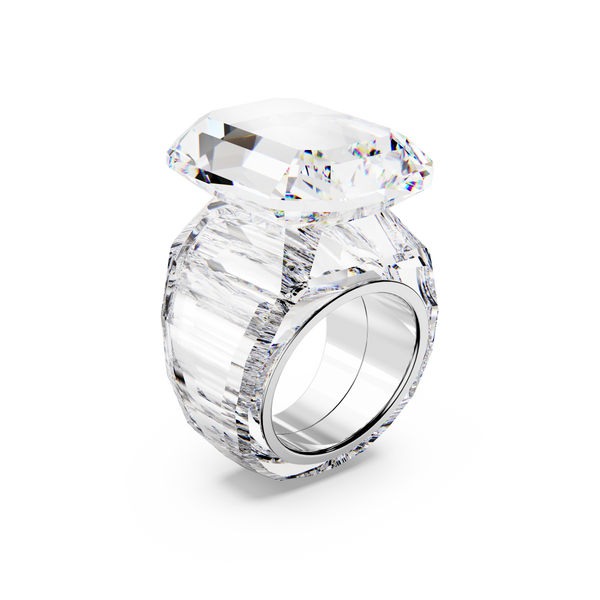 SWAROVSKI LUCENT COCKTAIL RING, OCTAGON CUT, WHITE