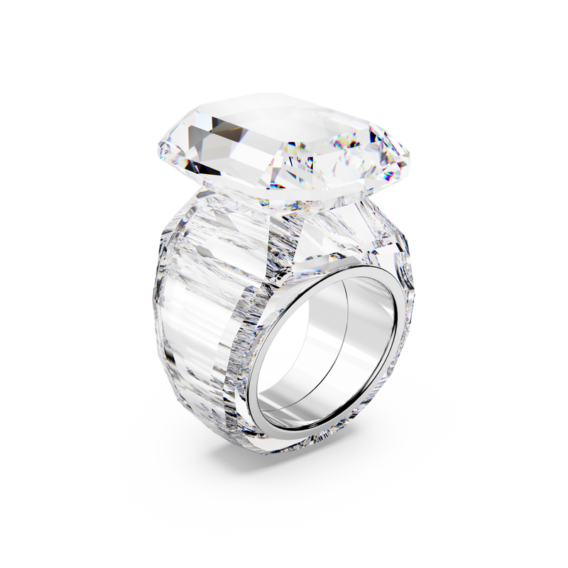 SWAROVSKI LUCENT COCKTAIL RING OCTAGON CUT WHITE