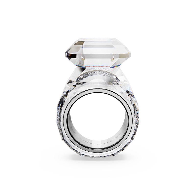 SWAROVSKI LUCENT COCKTAIL RING, OCTAGON CUT, WHITE