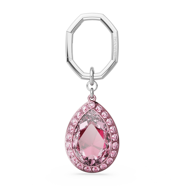 SWAROVSKI KEY RING, PEAR CUT, PINK 5666646