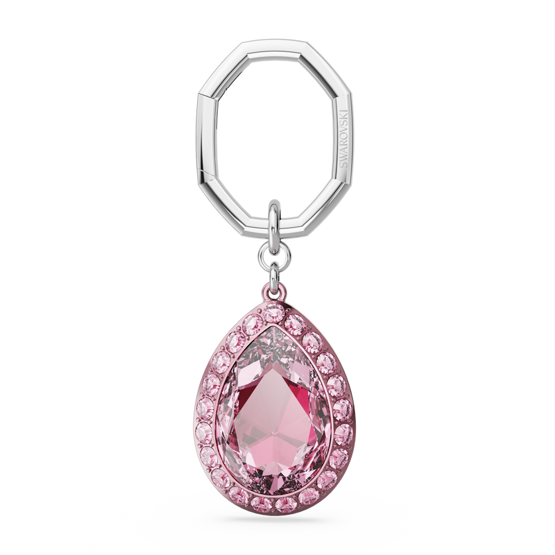 SWAROVSKI KEY RING, PEAR CUT, PINK 5666646