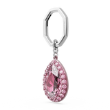 SWAROVSKI KEY RING, PEAR CUT, PINK 5666646