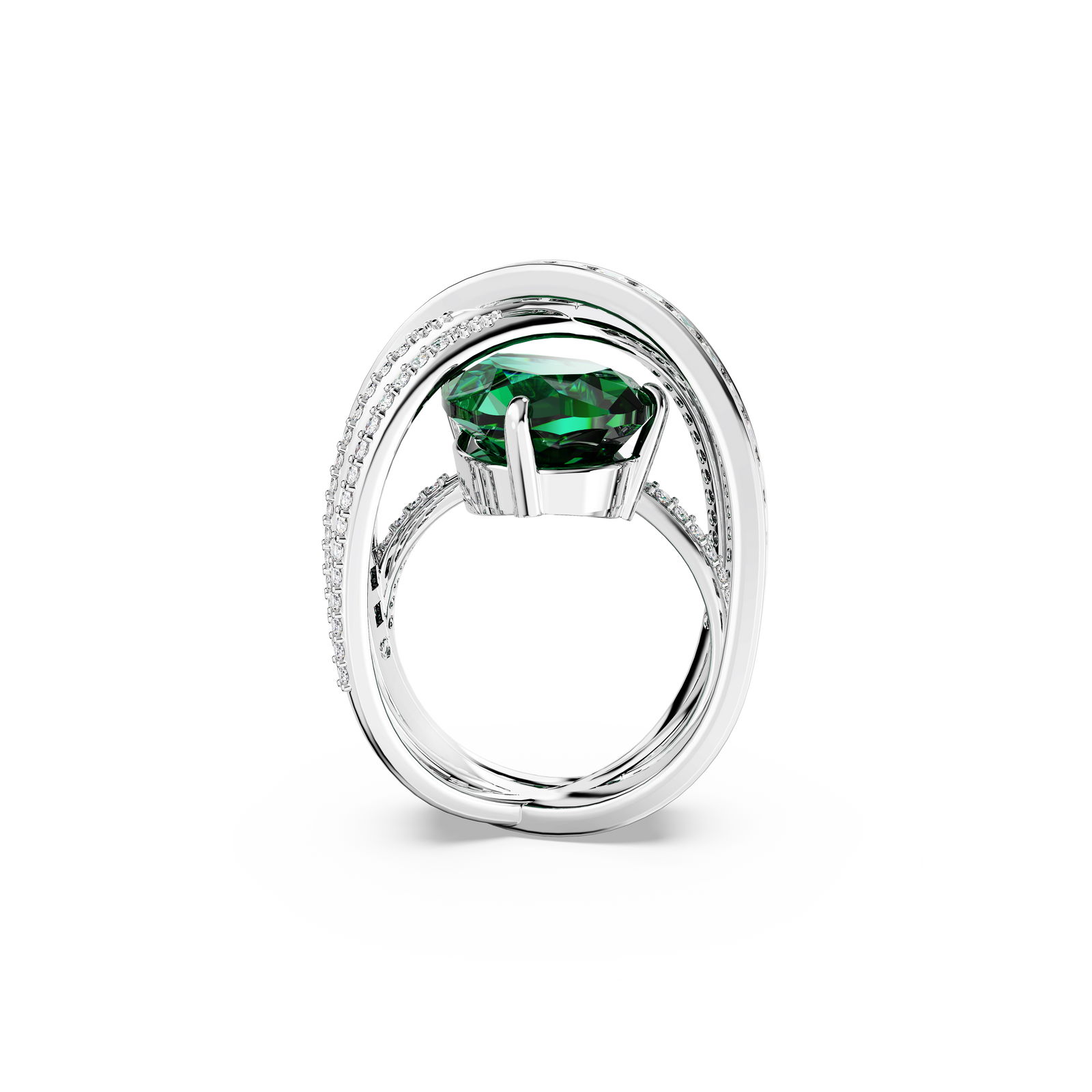 Swarovski Hyperbola cocktail ring, Carbon neutral zirconia