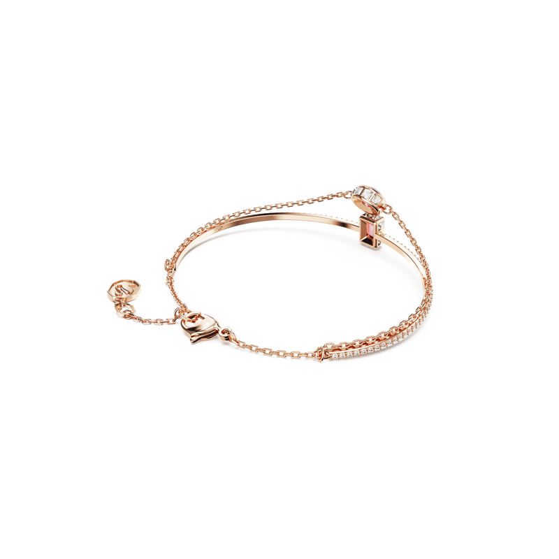 SWAROVSKI STILLA BANGLE, MIXED CUTS, PINK, ROSE GOLD-TONE PLATED 5668243