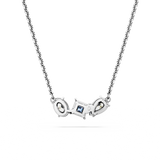 Swarovski Mesmera pendant, Mixed cuts, Blue, Rhodium plated