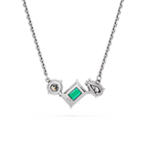 Swarovski Mesmera pendant, Mixed cuts, Green, Rhodium plated 5668278