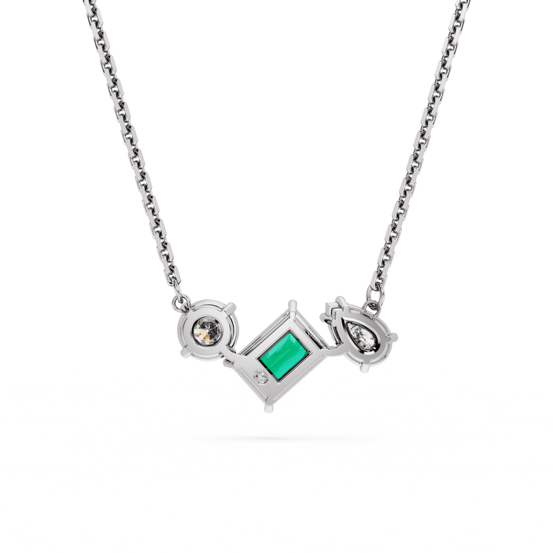 SWAROVSKI MESMERA PENDANT, MIXED CUTS, GREEN, RHODIUM PLATED 5668278