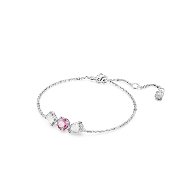 SWAROVSKI MESMERA BRACELET, MIXED CUTS, PINK, RHODIUM PLATED 5668361