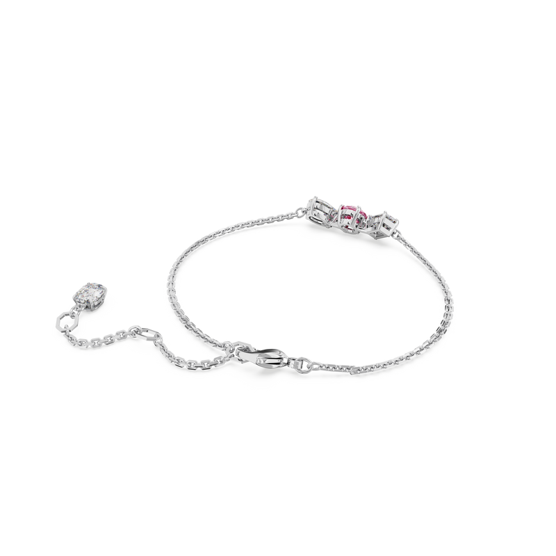 SWAROVSKI MESMERA BRACELET, MIXED CUTS, PINK, RHODIUM PLATED 5668361